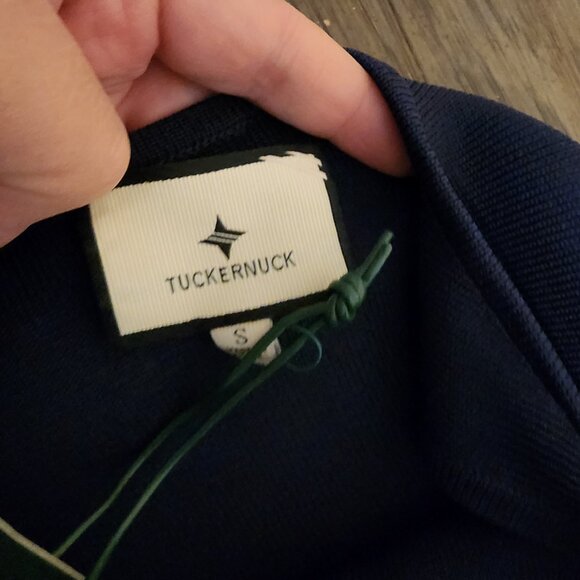 Tuckernuck Navy Mixed Media Juliette Dress Small Label coming detached - Picture 7 of 11